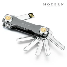 Brand Aluminum Key Wallet DIY Keychain EDC Pocket Key Holder Key Organizer - Modern