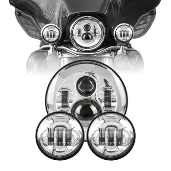 

1 Set 7" Round Hi/Low Beam LED Headlamp and 2 X 4-1/2" Passing Lamps 4.5"