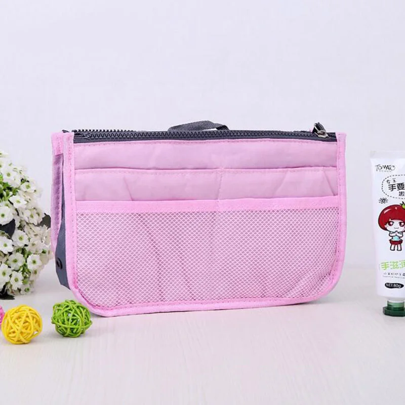 Высококачественная косметичка для макияжа Женская водонепроницаемая косметическая сумка-Органайзер для путешествий для туалетных принадлежностей - Цвет: Pink