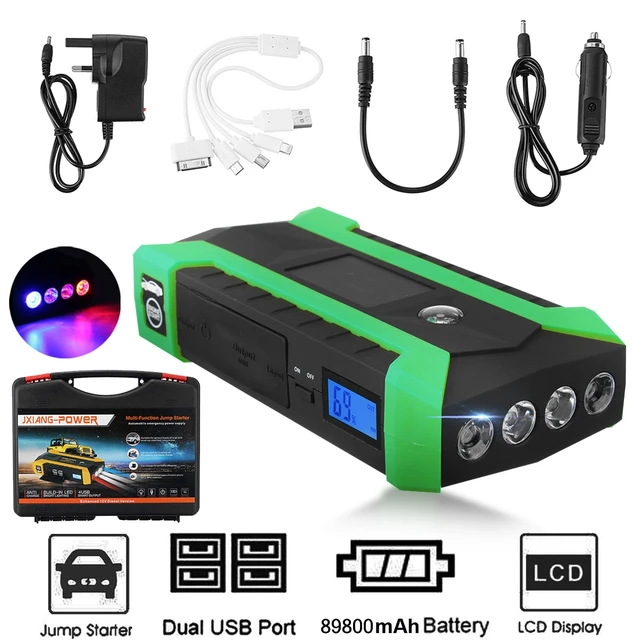 4 USB LED Car Jump Starter 89800mAh Emergency Auto Power Bank Portable Car Battery Booster Charger Petrol Diesels Car Starter