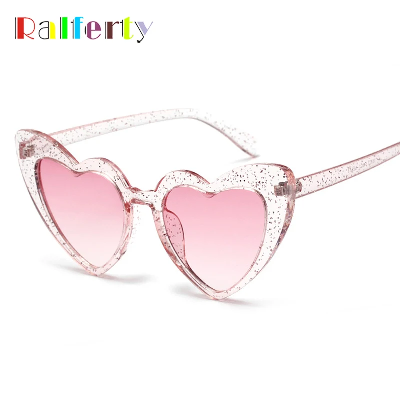 Ralferty, женские солнцезащитные очки в форме сердца,, дизайнерские солнцезащитные очки, розовые, Ретро стиль, UV400, оттенки для женщин, lunette soleil femme W18503