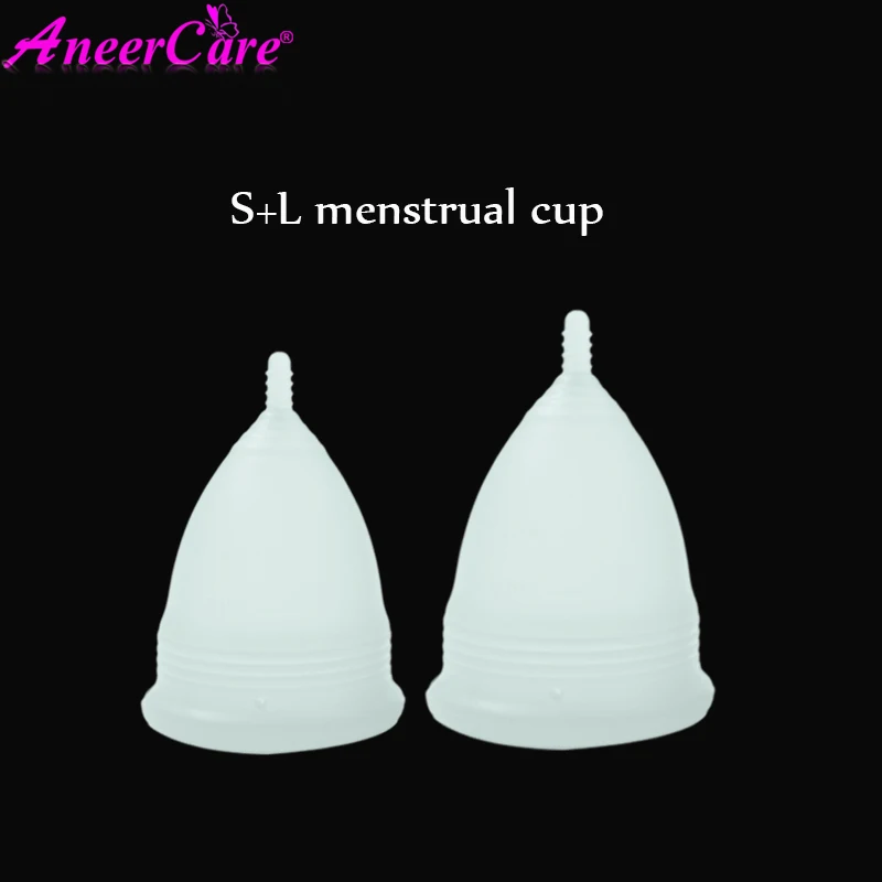 Женская гигиена, менструальная чашка, силиконовый коллектор, Менструальный стерилизатор, складная чашка, перерабатываемые чашки для кемпинга - Цвет: Clear cup S-L
