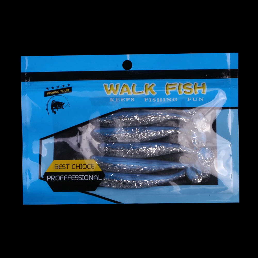 WALK FISH 6 шт./лот Easy Shiner рыболовные приманки 55 мм 70 90 воблеры мягкие силиконовые