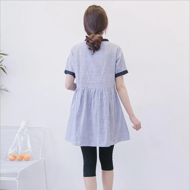 Maternity summer dress for pregnant women Stripe Loose Long section Pregnancy dress robe grossesse ete pregnancy clothes 2018 Maternity summer dress for pregnant women Stripe Loose Long section Pregnancy dress robe grossesse ete pregnancy clothes 2018