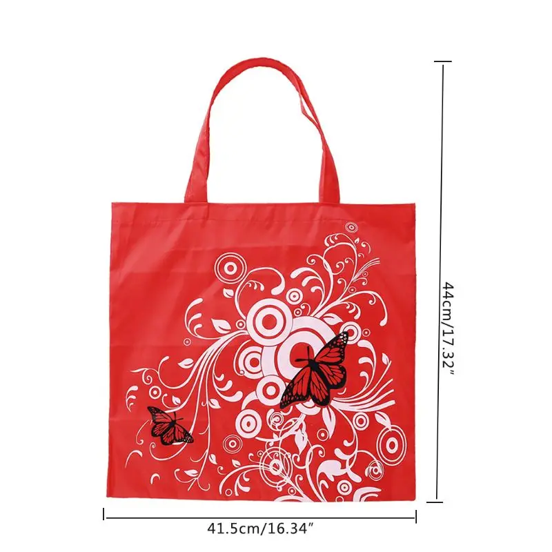 2019 Fashion Butterfly Floral Reusable Travel Pocket Grocery Bags Totes Folding Shopping Bag 2019 Fashion Butterfly Floral Reusable Travel Pocket Grocery Bags Totes Folding Shopping Bag