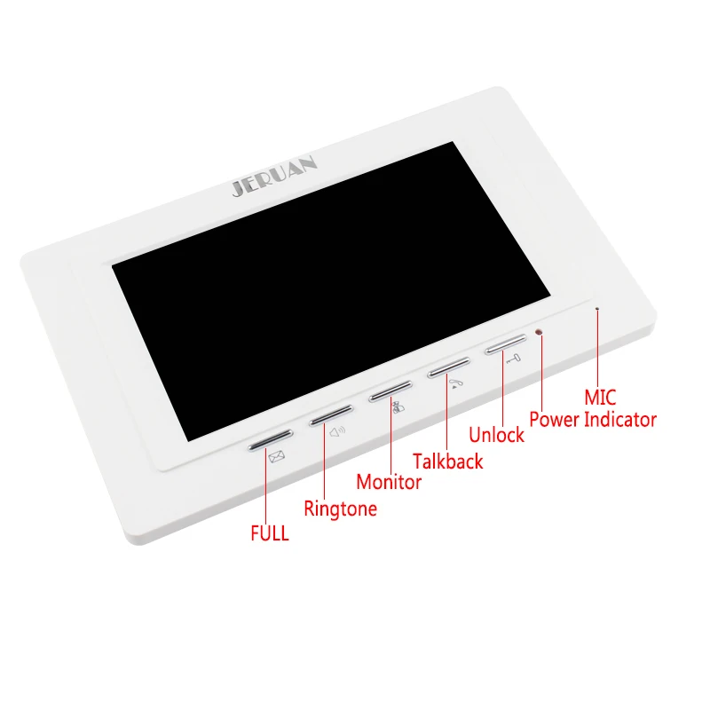 Главная 7 ''телефон видео домофон Системы комплект 1 белый монитор + Металл водонепроницаемый пароль клавиатуры HD Mini Камера + e-lock