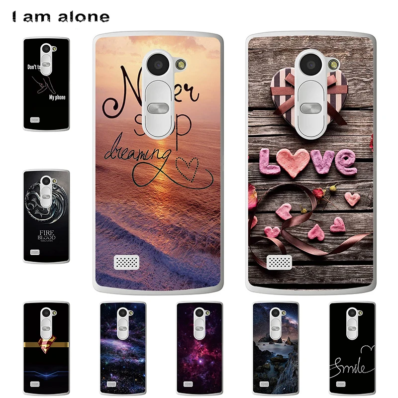 

I am alone Phone Cases For LG Leon C40 2015 4.5 inch Hard Plastic Patterned Fashion Bags For LG Leon 4G LTE H340N Free Shipping