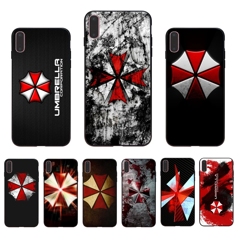 

IMIDO Resident Evil Umbrella logo cartoon phone case For Iphone 6 6S 6PLUS 6SPLUS 7 8 7PLUS 8PLUS X XS XR XSMAX 5 5S SE