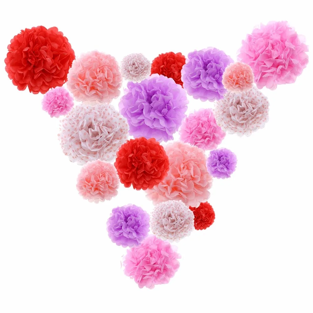 FANLUS 30cm 12inch Tissue Paper Balls Assorted Colors Tissue Paper Flower Ball Birthday Decoration Wedding Decor Party Decor (16)
