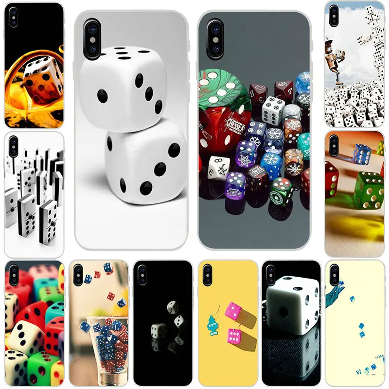 

Hot Games Dice Pattern Soft TPU Silicone Mobile Phone Cases for iPhone X XR XS Max 10 8 7 Plus 6 6S Plus 5 5S SE 5C 4 4S Bags