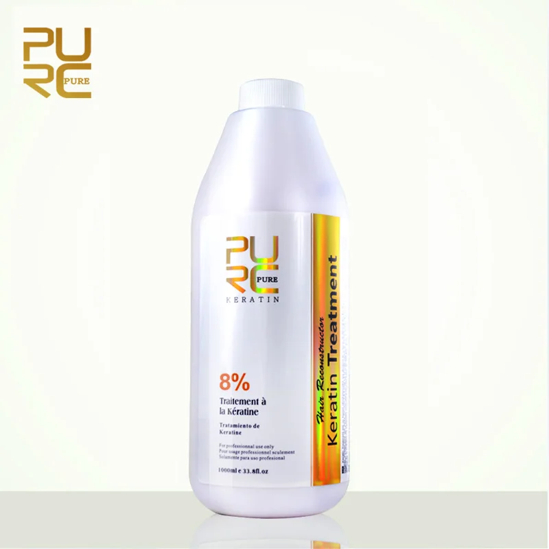 PURC Brazilian Keratin Hair Treatment Formalin 8% 1000ml Hot Sale pure Keratin Straightening for Hair Free Shipping 11.11