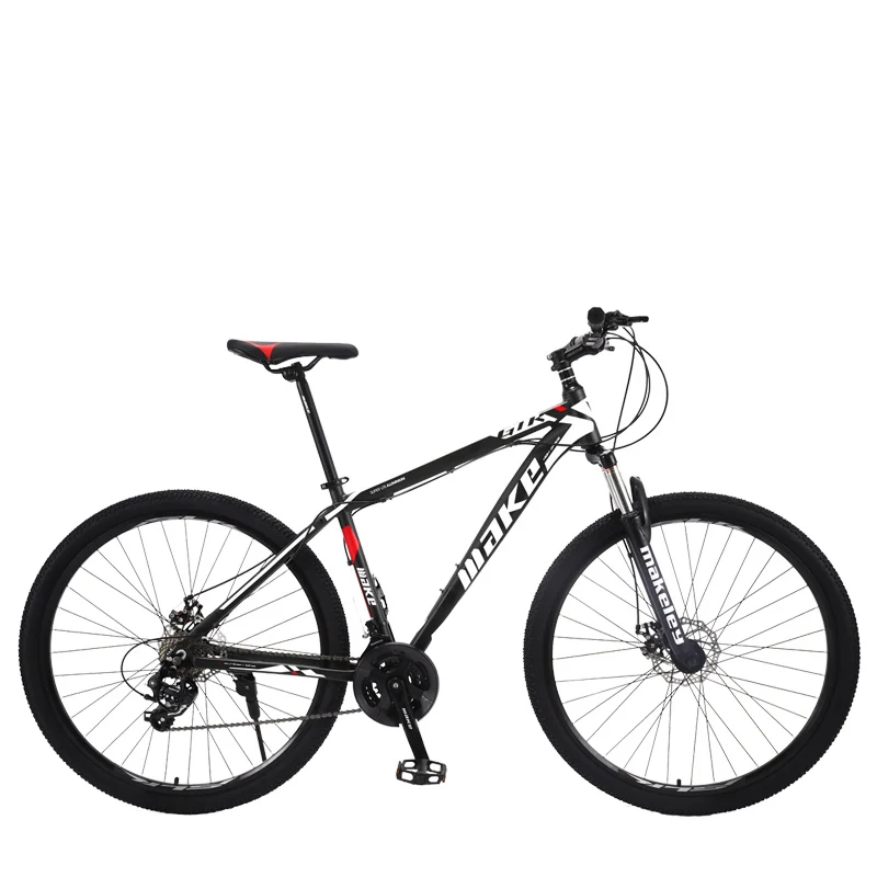 Горный велосипед MAKE 2" / 27,5" / 2" 24-скоростные дисковые тормоза алюминиевая рама - Цвет: BLACK