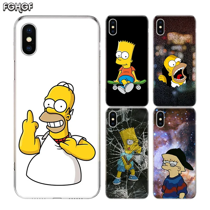 Homero Simpson Fundas силиконовый чехол для телефона Apple iPhone 6 6S 7 8 Plus X 10 XS MAX XR 5 5S SE с сердцем |