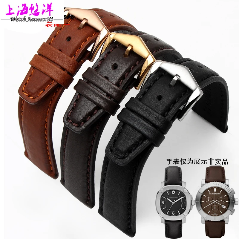 

Hight quality 1PCS 20MM 22MM 24MM 26MM genuine leather Watch band man watch straps black buckle Free shipping