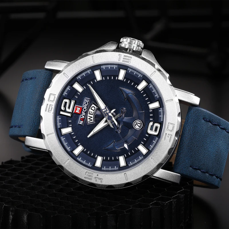 NAVIFORCE Men Watches Analog Date Clock Quartz Watch Men Army Military Wristwatch Luxury Brand Men