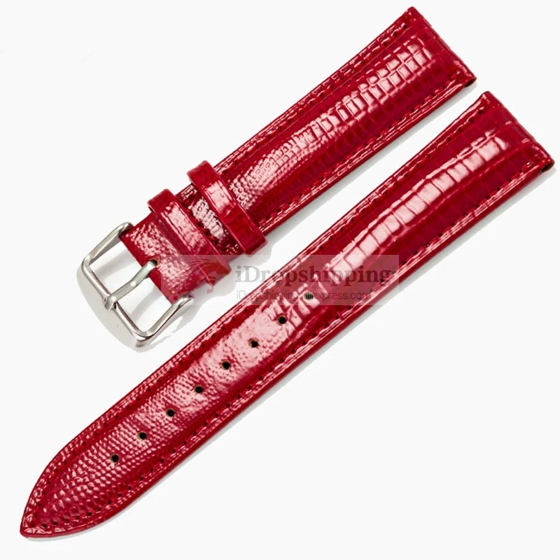 

Cross-Border Supply Spot Wholesale Lizard-Effect Crocodile Pattern Genuine Calf Leather Watch Strap Light Belt Watch Accessories