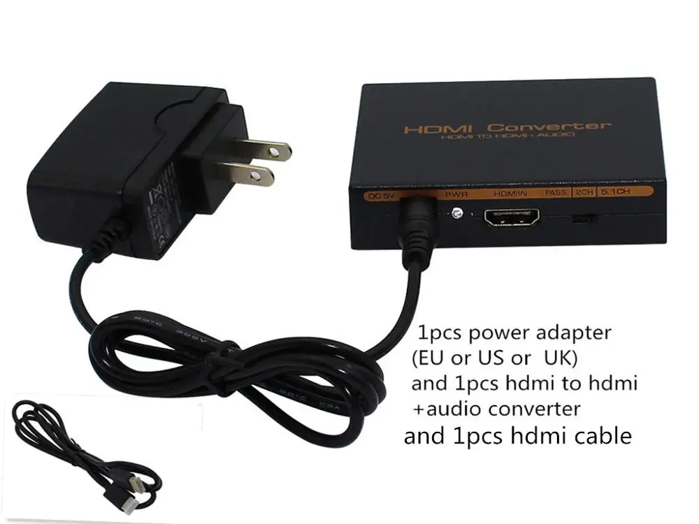 HDMI к HDMI и оптический SPDIF Suppport 5,1+ RCA L/R аудио видео экстрактор сплиттер конвертер адаптер разъем - Цвет: hdmi adapter