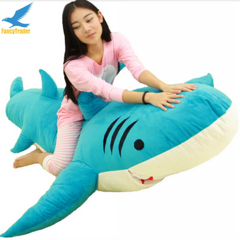 Us 258 26 Off Fancytrader Huge Giant Shark Sleeping Bag Beanbag Sofa Bed Carpet Tatami Plush Stuffed 2 Colors Ft90358 In Movies Tv From Toys