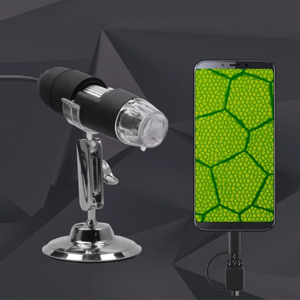 Portable USB Digital Microscope 1000X Electron with 8 LED Light Desk Loupe Long Distance Zoom | Инструменты