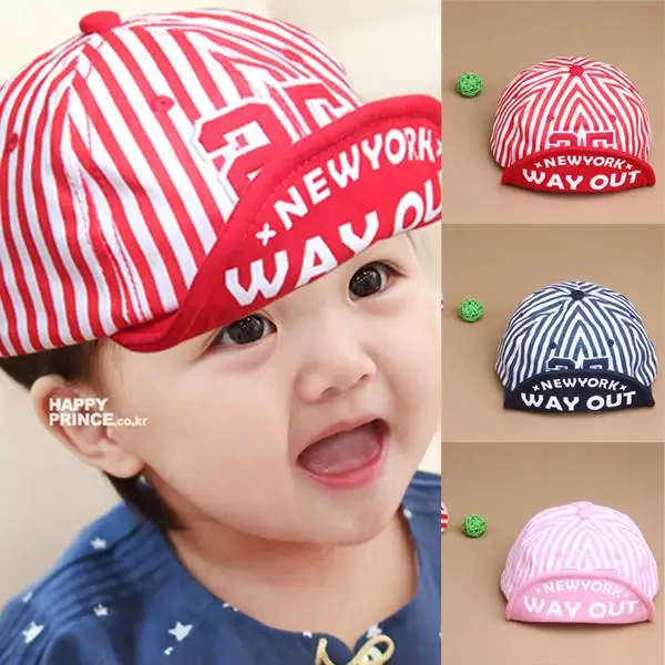 Children's hats Striped Casual Children's hats baby Adsjustable