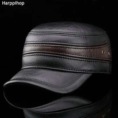 leather cadet hat