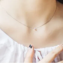 DreamySky, настоящее 925 пробы, Серебряное длинное ожерелье с хрустальными бусинами для женщин, ювелирные изделия из чистого серебра, колье, колье, ожерелье