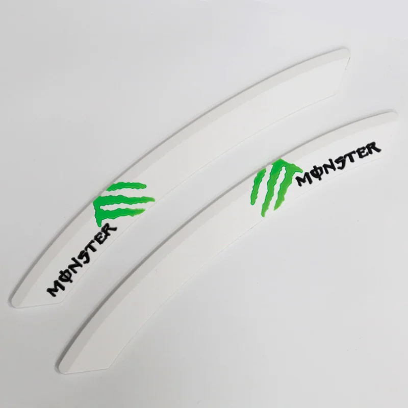 Car wheel eyebrow protector Arch trim Fender 2pcs Anti-collision strips fit for Hyundai Santa Fe ix35 ix25 ix20 i10 i20 i30 i40 - Color: Monster White