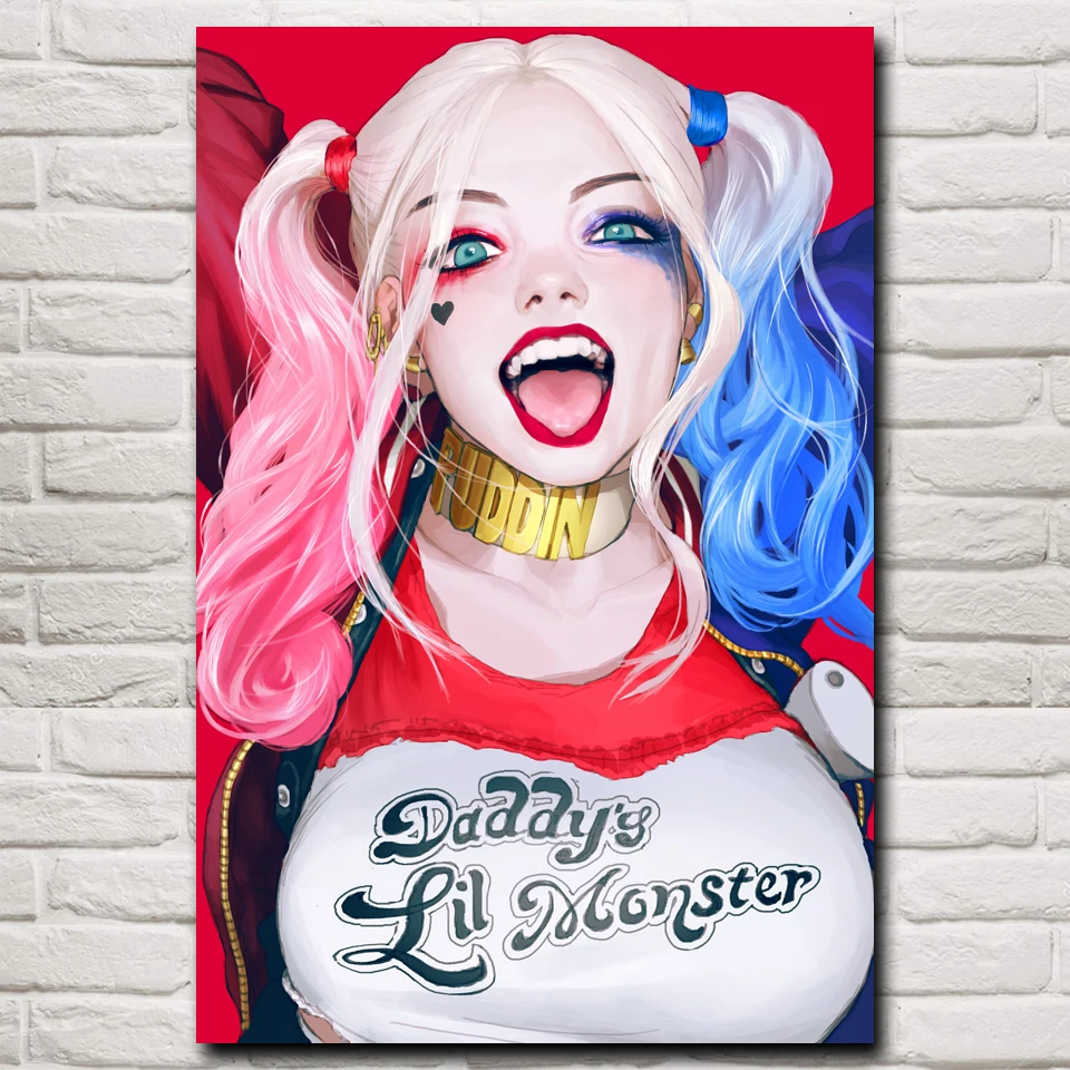 Harley Quinn Margot Robbie Suicide Squad Art Silk Poster 12x18 24x36