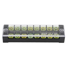 Pcs 600 V 25A 8 2 Posições Screw Barreira Terminal Faixa de Conexão do Fio Elétrico TB-2508