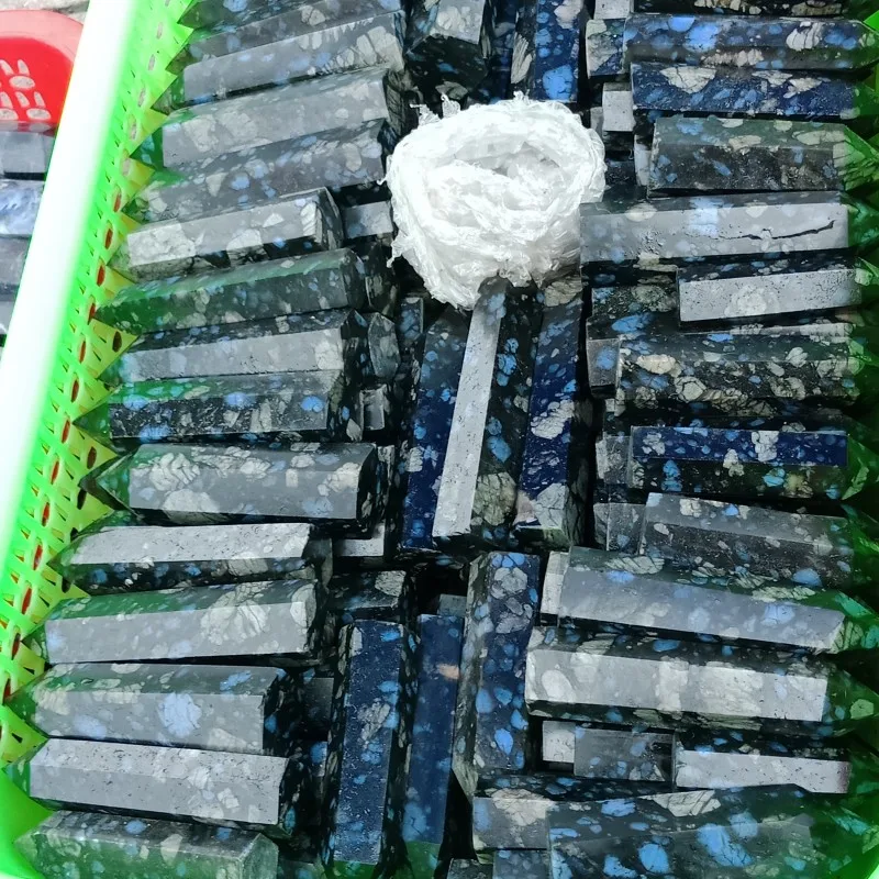 DHXYZB 2 шт. 7-8 см натуральный синий камень в горошек палочка камни кристалл целебные точки башня образец кристаллического минерала morion Рейки Исцеление