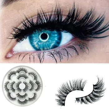 

7Pair Luxury 6D False Lashes Fluffy Strip Eyelashes Long Natural Thickening False Lashes Fluffy Strip Eyelashes Long Party Y624