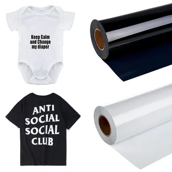 

1 Roll Vinyl Heat Transfer Iron On DIY Garment Film Cricut Silhouette Paper Art DIY Motif Applique For Clothes Heat Printed