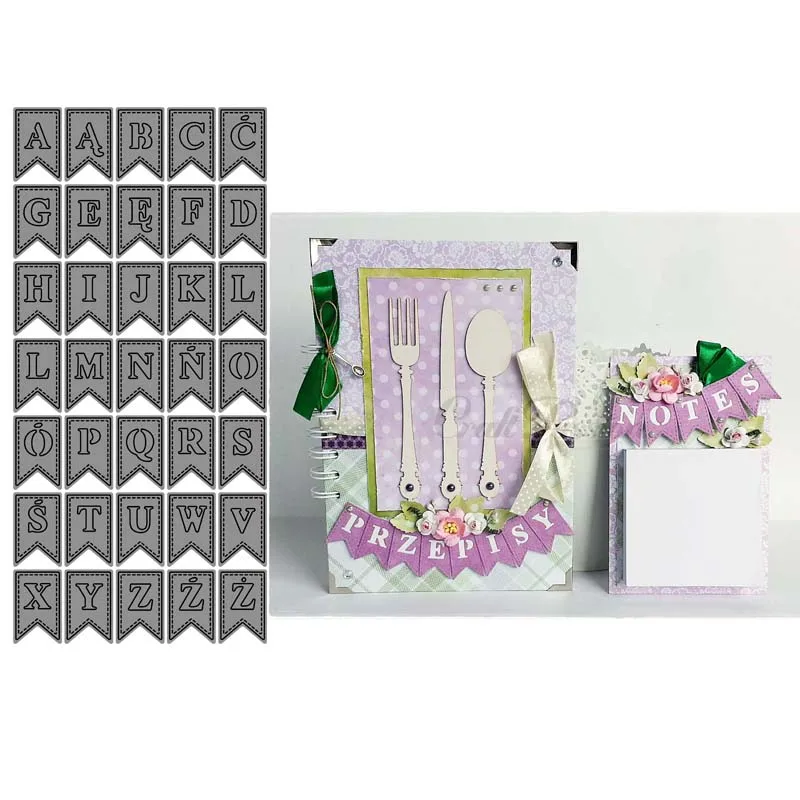 Addycraft 金属切削ダイスカット金型アルファベットフラグスクラップブック紙クラフトナイフ金型ブレードでパンチステンシル金型 Cutting Dies Aliexpress