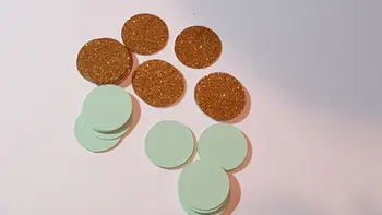 

Mint and Gold Confetti- Round Confetti Mint and Gold Baby Table decor scrapbook favors