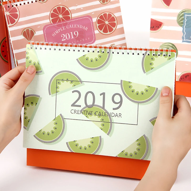 

2019 year fruit multi-function Simple desk calendar Desktop wall Calendar Scheduler Planner Yearly Agenda Organizer