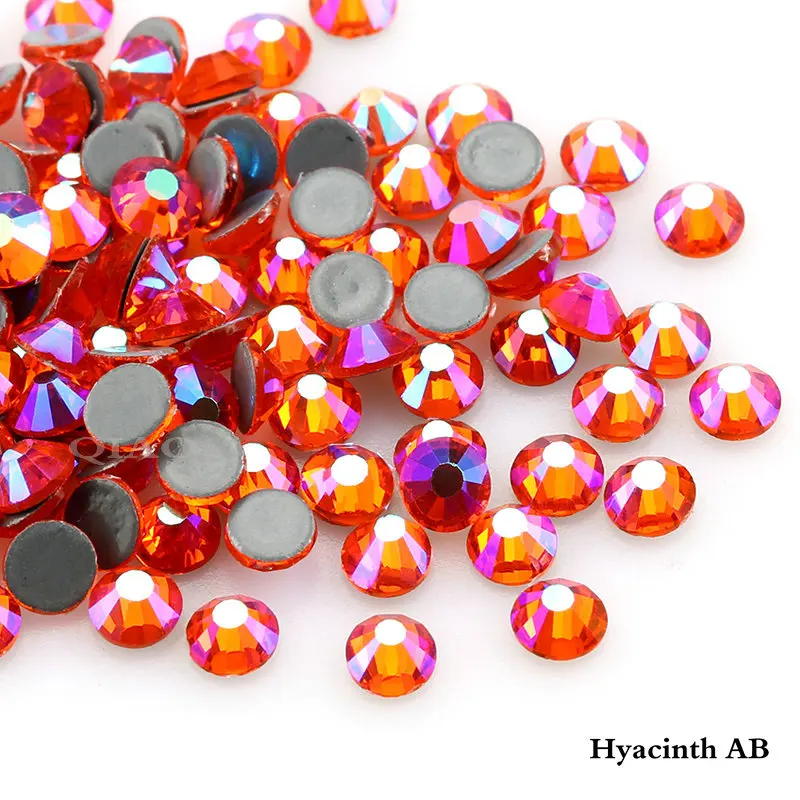 1440Pcs Hyacinth AB Non Hotfix Rhinestones Flatback Glass Stone Sewing on Clothe
