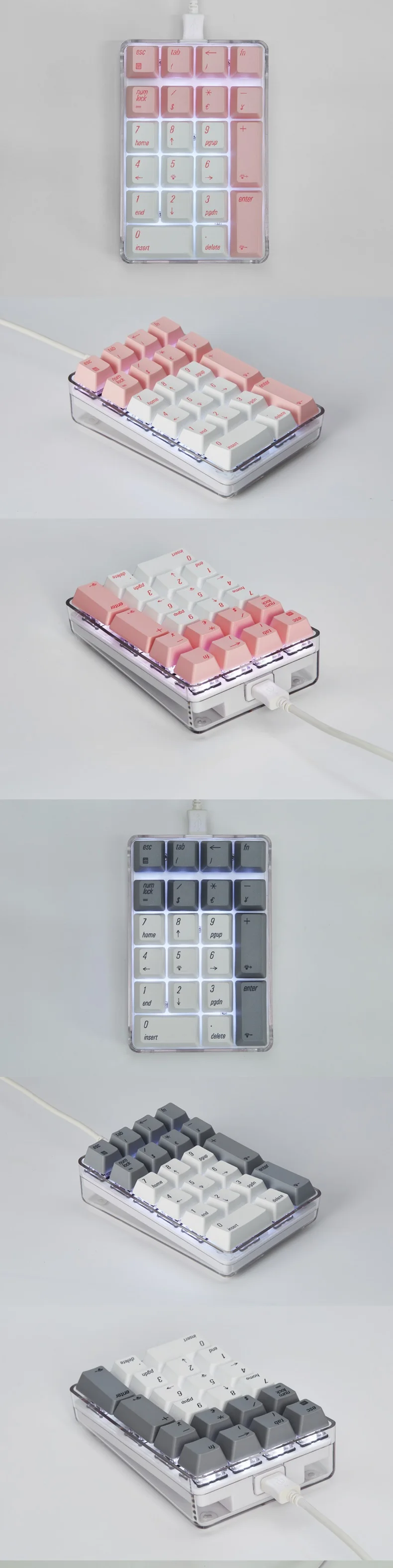 Все новые Magicforce Crystal 21 ключ USB Проводная Механическая клавиатура внешняя официальная цифровая клавиатура Cherry, Gateron Механическая ось