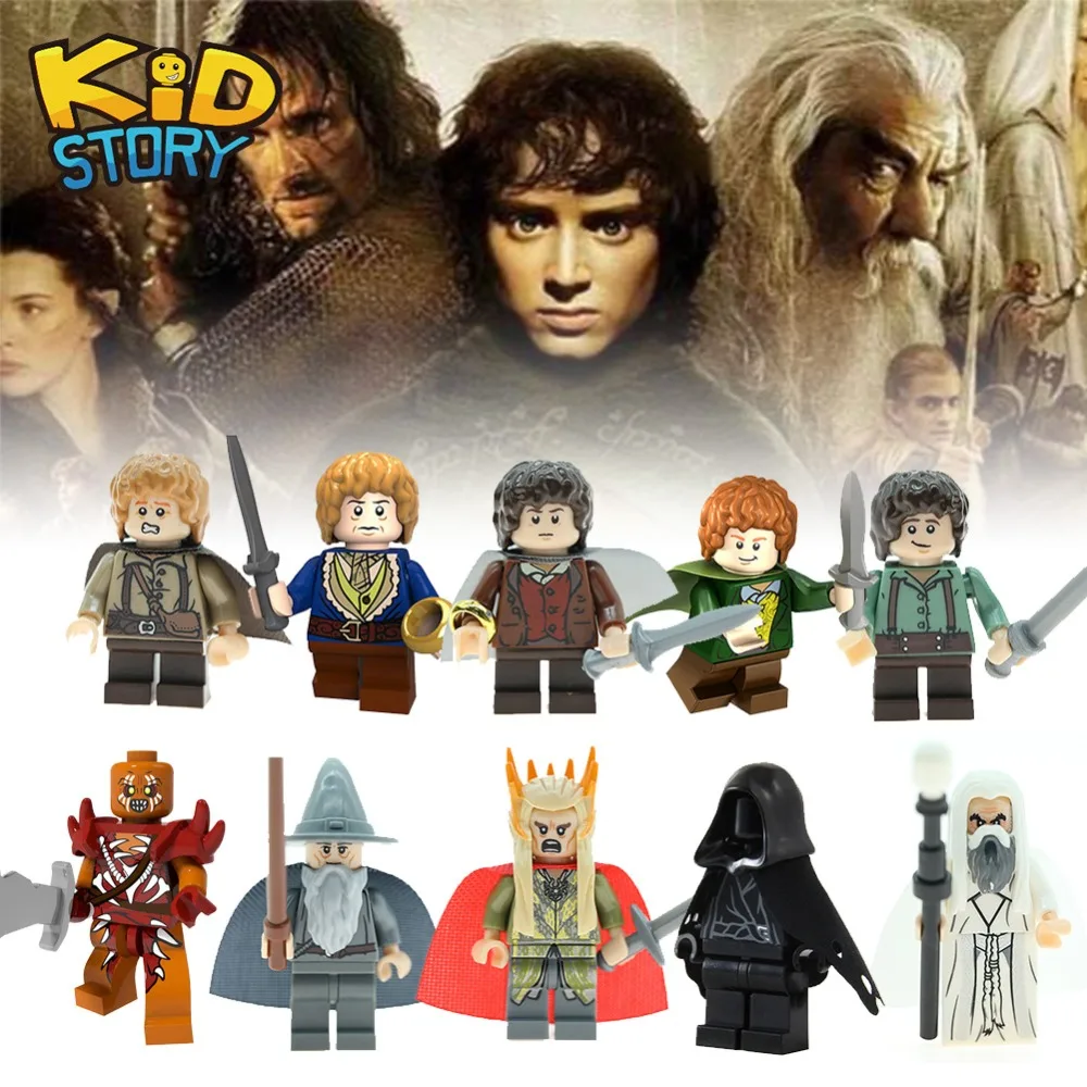

Legoingly DIY Bricks Building Blocks The Lord Of The Rings Frodo Baggins Gandalf Aragorn II Model Toy Gift for Girl Kids GK30
