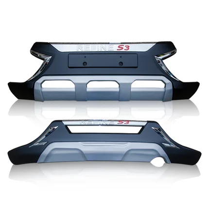 

High quality ABS chrome Front + rear bumper protection plate guard FOR 2014 JAC Refine S3 Car styling