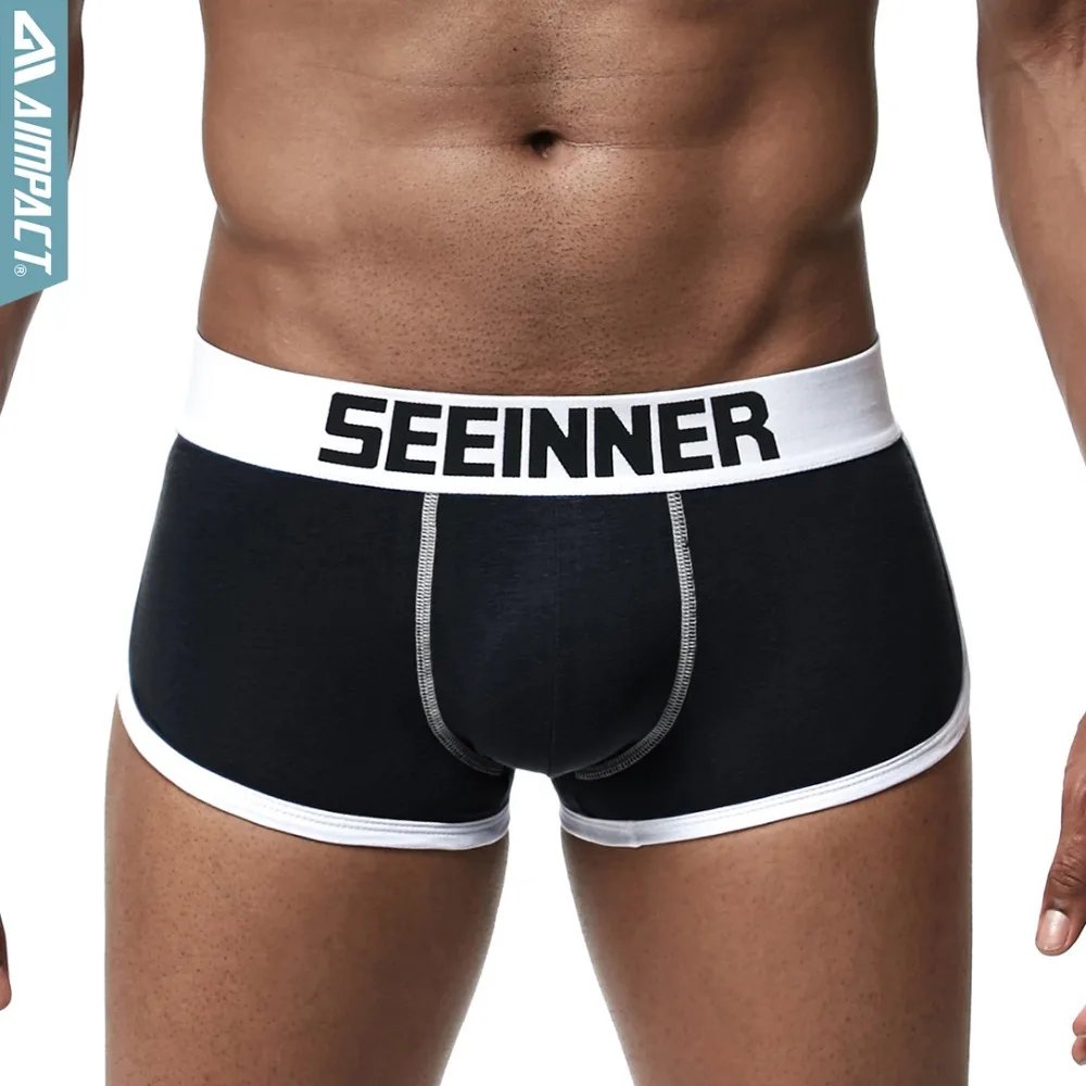 Enhancement Padded Underwears Boxer Shorts for Men Sexy Bulge Enhancing