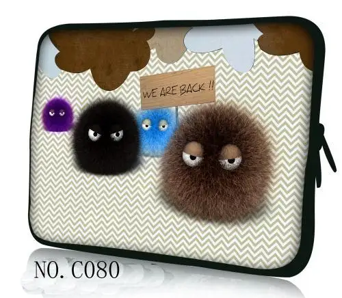 Fuzzy Ball Notebook Accessories Fashion 17 15 14 13 12 10 9.7 7 Netbook Laptop Sleeve Bag Cases Cover For Acer Asus Dell Toshiba