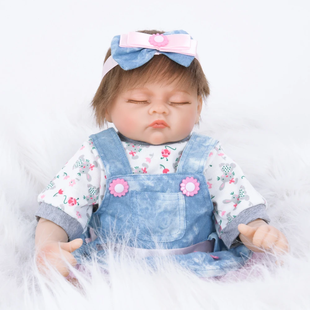 

55CM Real Cloth Body Girl Reborn Baby 22 Inches Silicone Reborn Baby Dolls Lifelike Newborn Baby Gift Juguetes