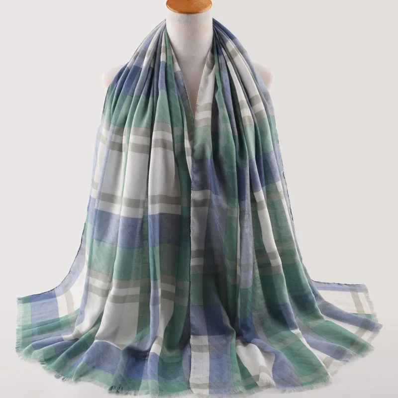 Plaid print cotton scarves,cotton plaid scarf,geometric scarf,Muslim hijab,shawls wraps,muffler,shawls and scarves,british style