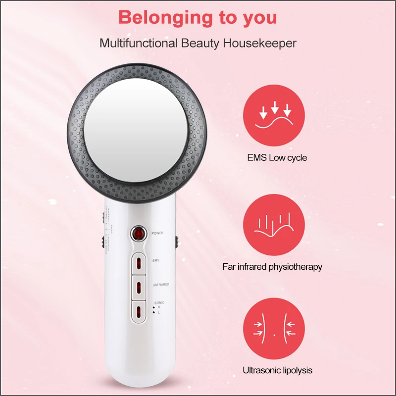  RZ 3 In 1 EMS Infrared Ultrasonic Body Legs Massager Device Ultrasonic Slimming Fat Burner Galvanic
