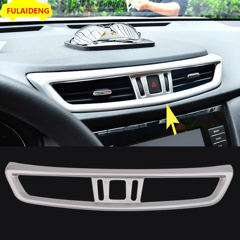 1pcs For Nissan X-trail Rogue 2017-2018 ABS Interior Middle Air Vent Outlet Cover Trim Car Styling | Автомобили и мотоциклы