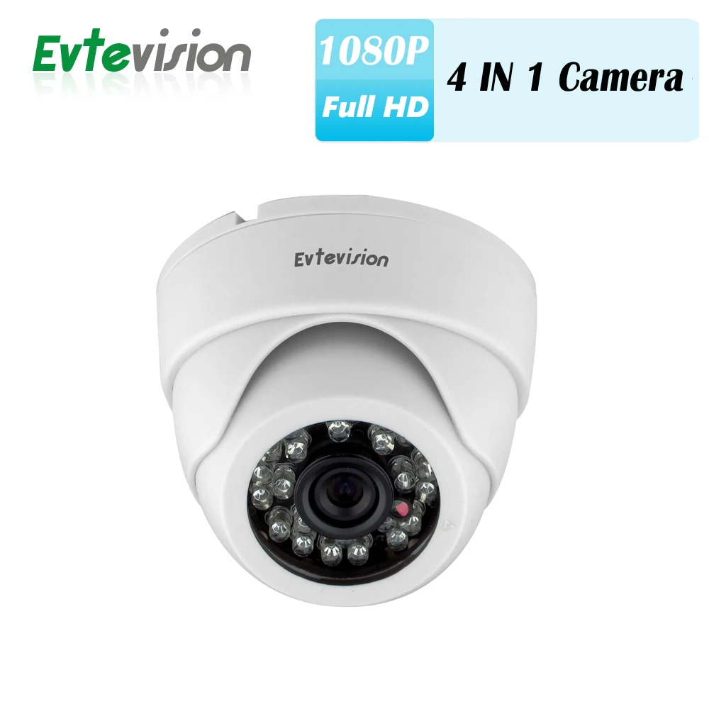 Evtevision 1080P AHD Dome Camera TVI CVI CVBS switchable OSD Menu Wide