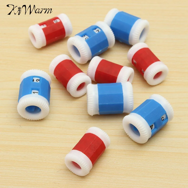 

KiWarm Convenient Mini 10pcs Knitting Sweater Plastic Knitting Needles Counters Weaving Tools Needle knitting Number Marker Tool