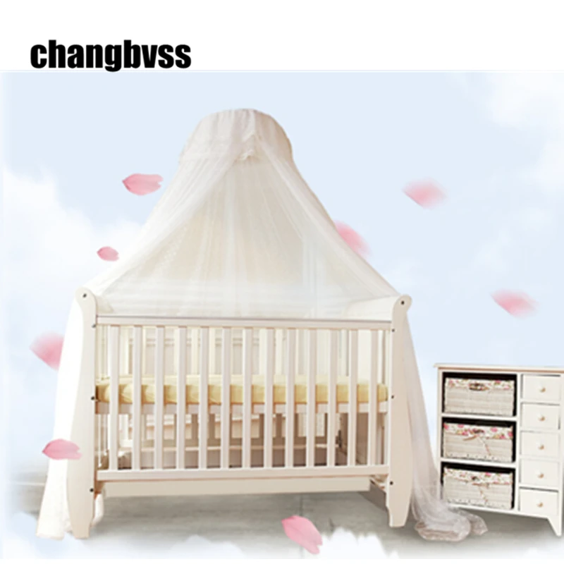 Складная кроватка для младенца навес, противомоскитная сетка с бесплатной доставкой, яркий Цвет Портативный ребенка от комаров, из полиэфира сетчатая палатка, детские кровати защитная сетка
