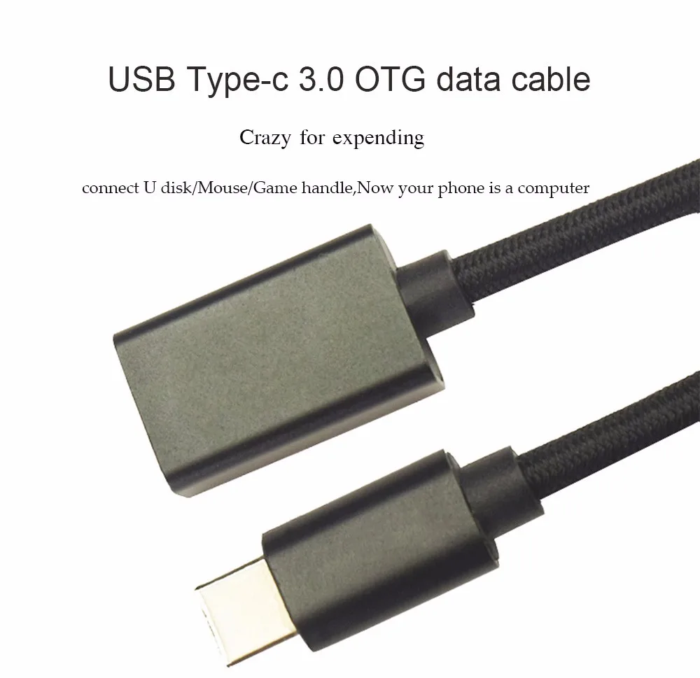 Raugee тип-c OTG Дата Кабельный разъем USB type C 3,1 3,0 Тип C до Женский OTG Кабель-адаптер для OnePlus3 2 для Lenovo zuk Z2 Pro