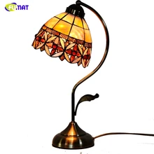Настольная лампа FUMAT, 7 дюймов, Цветочный, натуральный корпус, европейский стиль, ручная работа, художественный светильник для гостиной, кровати, комнаты, бара, настольная лампа Тиффани